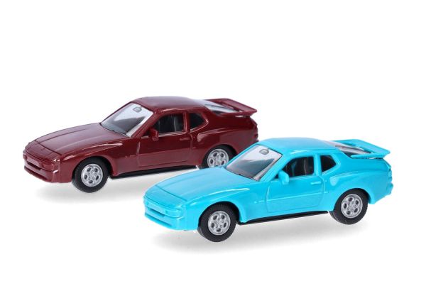 HER012768-004 - PORSCHE 944 rojo y azul - 2 piezas para montar - 1