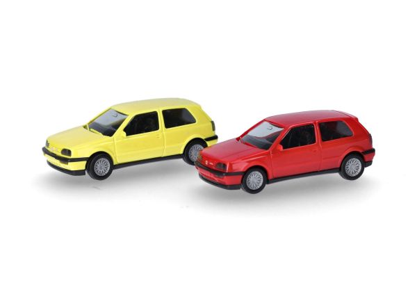 HER014014 - VOLKSWAGEN Golf III VR6 amarillo y rojo - 2 piezas para montar - 1