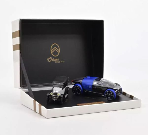 NOREVAMC0191312 - 2019 CITROEN Centenary Box Set - Silver A Type with Blue 19_19 Concept Car - 1