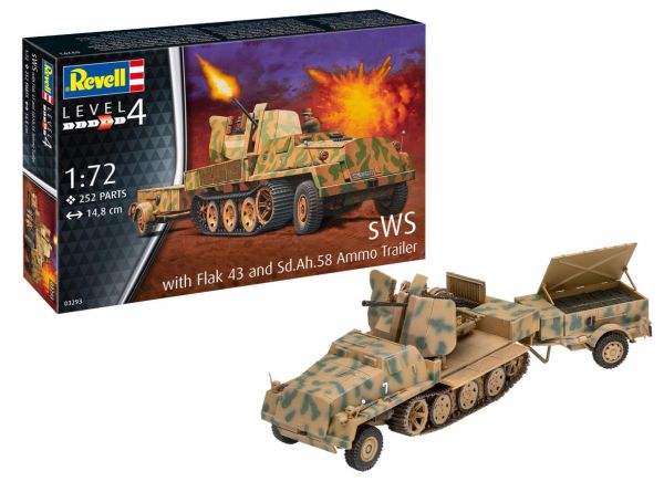 REV03293 - Tanque SWS con FLAK43 y SD AH58 para montar y pintar - 1