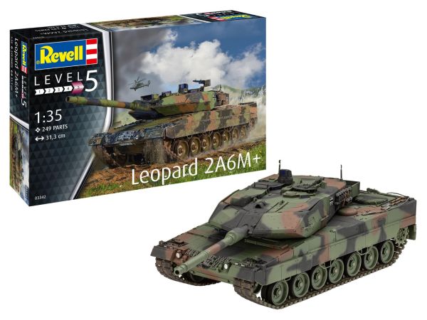 REV03342 - Tanque LEOPARD 2 A6M+ para montar y pintar - 1