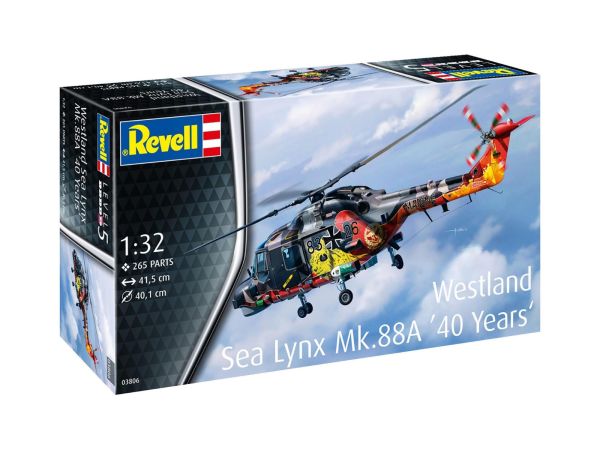 REV03806 - Helicóptero Westland Sea Lynx MK.88A - Edición Especial 40º Aniversario para montar y pintar - 1