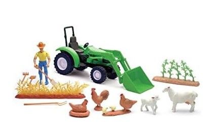 NEW04055A - Caja de granja con Tractor; personaje y animales - 1