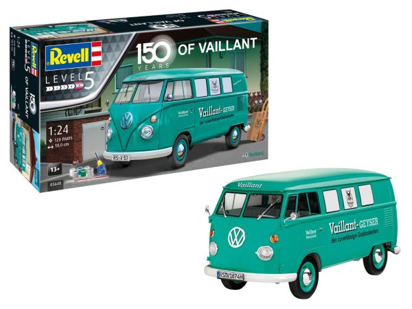 REV05648 - Set de regalo 150 años de Vaillant - Autobús VOLKSWAGEN T1 para montar con accesorios básicos - 1