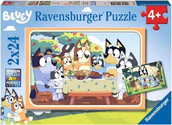 RAV057115 - 2 Puzzles 24 Piezas - ¡Vamos con BLUEY! - 1