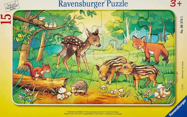 RAV063765 - Puzzle de 15 piezas Pequeños animales del bosque - 1