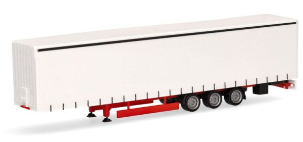 HER077064 - Remolque de lona Lowliner 15m 3 ejes blanco - 1