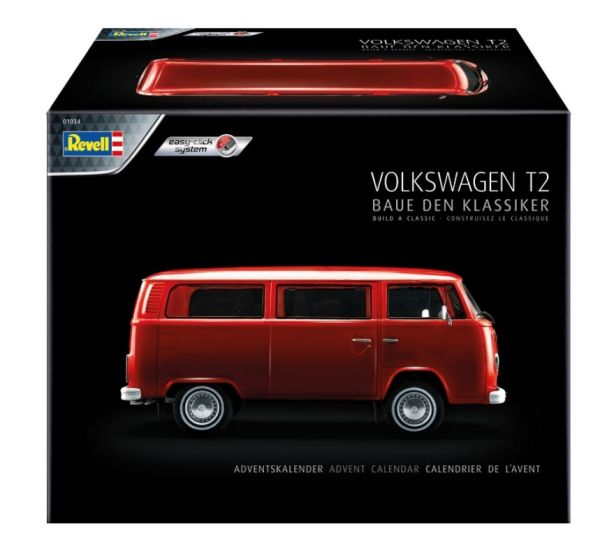 REV01034 - Calendario de adviento 2021 - Autobús VOLKSWAGEN T2 con pintura para montar - 1