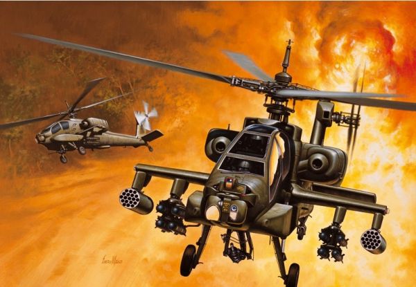 ITA0159 - Helicóptero Apache AH-64A para montar y pintar - 1