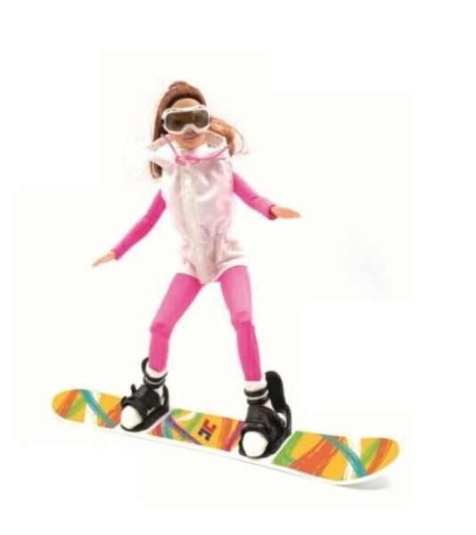 JC10019 - Muñeca de invierno 28cm con Snowboard - 1