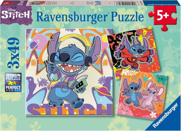 RAV12001070 - 3 Puzzles 49 Piezas DISNEY Stich - 1