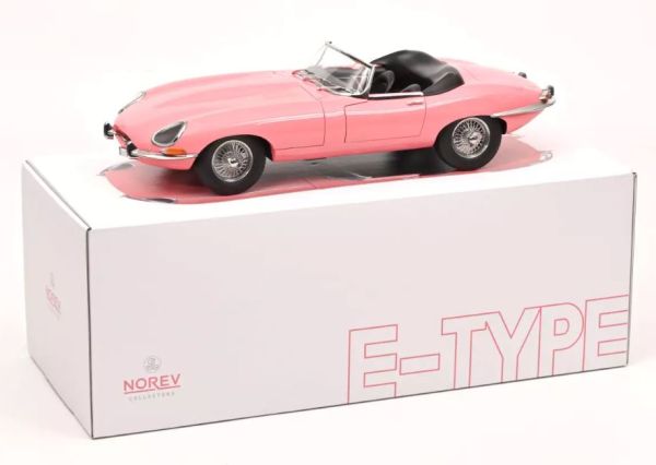 NOREV122721 - JAGUAR E-Type Cabriolet 1962 Rosa - Limitado a 300 ejemplares. - 1