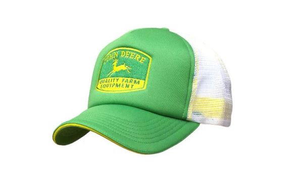 1308-0694-GR - Gorra JOHN DEERE Verde con visera blanca - 1