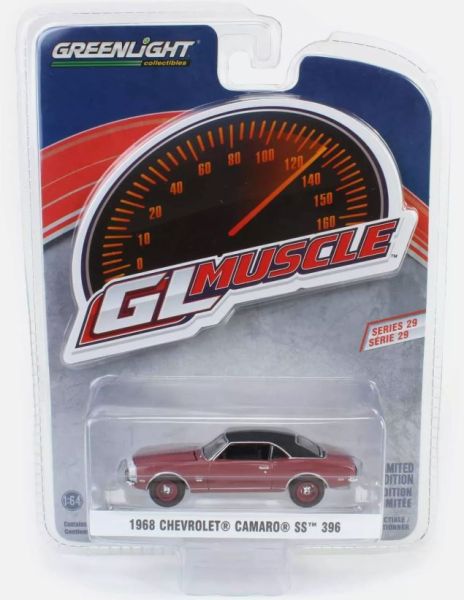 GREEN13360-A - CHEVROLET Camaro S 396 1968 burdeos de la serie GL MUSCLE en blister - 1