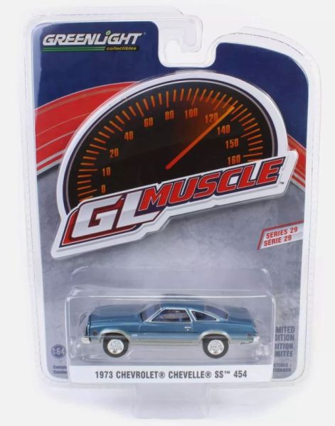 GREEN13360-D - CHEVROLET Chevelle SS 454 1973 azul GL MUSCLE en blister - 1