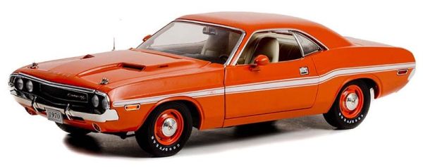 GREEN13630 - 1970 DODGE Challenger Naranja con rayas blancas - 1