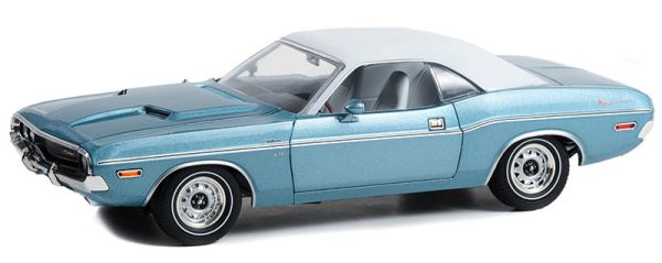 GREEN13644 - 1970 DODGE Challenger azul con techo blanco WESTERN SPORT SPECIAL - 1