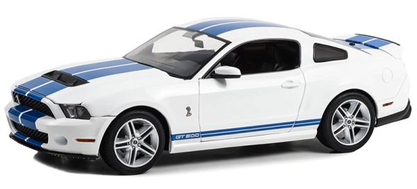 GREEN13674 - 2011 FORD Mustang GT500 Blanco con rayas azules - 1