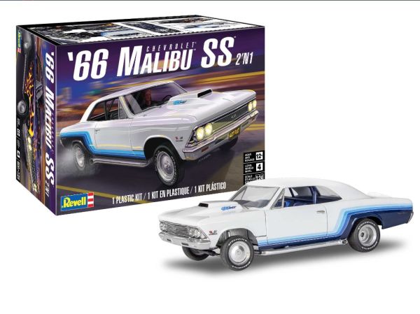 REV14520 - 1966 Chevy Malibu SS 2N1 modelo para construir - 1