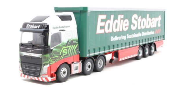 CORCC16002 - Semirremolque VOLVO FH 6X4 de 3 ejes EDDIE STOBART blanco/verde/rojo - 1