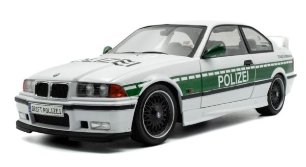 SOL1803915 - BMW E36 M3 Coupé - SOLIDO WORKS DRIFT - POLIZEI 1991 blanco - 1