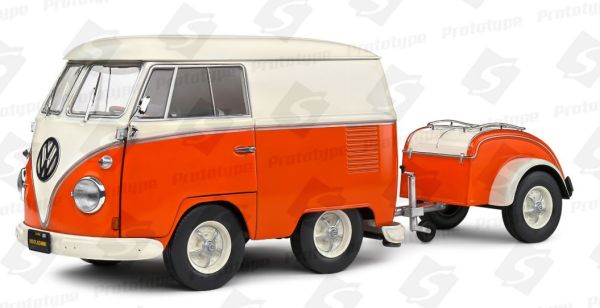 SOL1810902 - VOLKSWAGEN Kool Kombi 1950 Naranja y blanco - 1