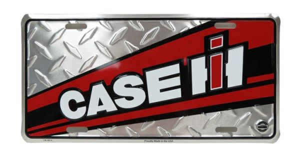 SIGN-1815 - Placa de metal CASE IH plateada - 30 x 15 cm - 1