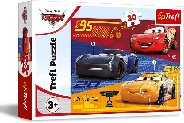 TRF18274 - Puzzle de 30 piezas DISNEY - CARS antes de la carrera - 1