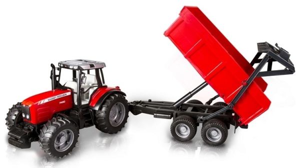 BRU2045 - MASSEY FERGUSON 7480 con remolque Escala: 1/16 - 1