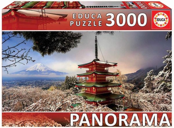 EDU18013 - Rompecabezas De 3000 Piezas Monte Fuji Y Pagoda De Chureito En Japón - 1