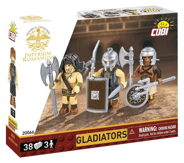 COB20066 - 3 figuras de Gladiador con accesorios - 38 piezas - 1