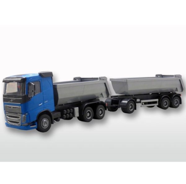 EMEK20354 - VOLVO FH16 6x4 azul con remolque 1 + 2 ejes - 1