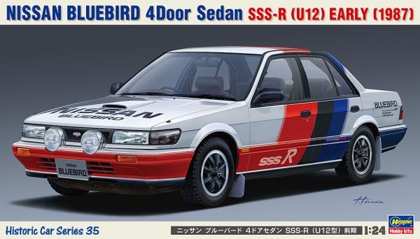 HAW21135 - NISSAN Bluebird Sedan - SSS-R Early 1987 blanco para montar y pintar - 1