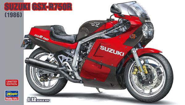 HAW21730 - SUZUKI GSX-R750R 1986 roja para montar y pintar - 1