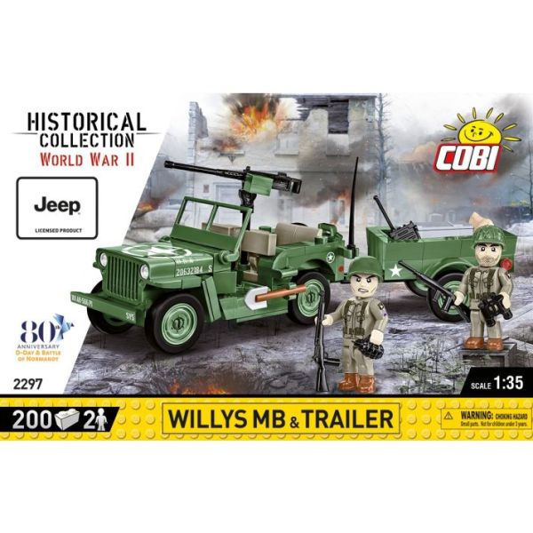 COB2297 - JEEP Willys MB con remolque 80 aniversario - 200 Monedas - 1