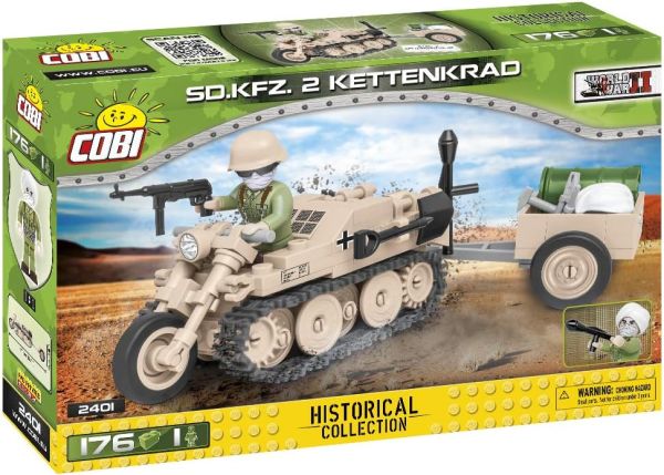 COB2401 - Vehículo alemán S.D.KFZ 2 KETTENKRAD Afrika Korps - 176 piezas - 1