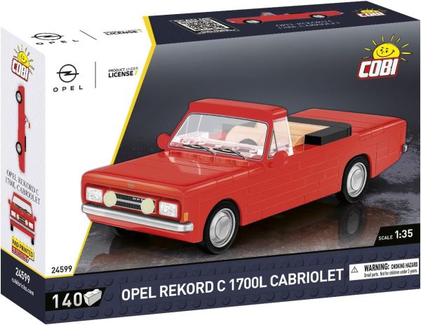 COB24599 - OPEL Rekord C 1700L Cabriolet rojo - 140 piezas - 1