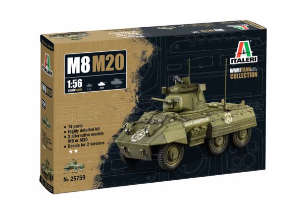 ITA25759 - Tanque M8/M20 para montar y pintar - 1