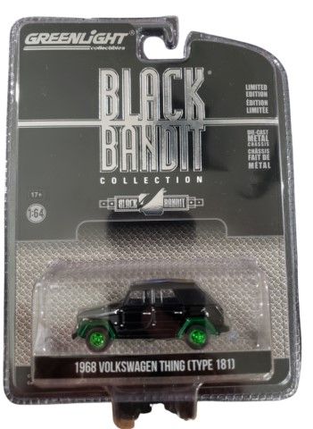 GREEN28110-DVERT - DATSUN 510 con portaesquís y llantas verdes 1971 negro de la serie BLACK BANDIT en blister - 1