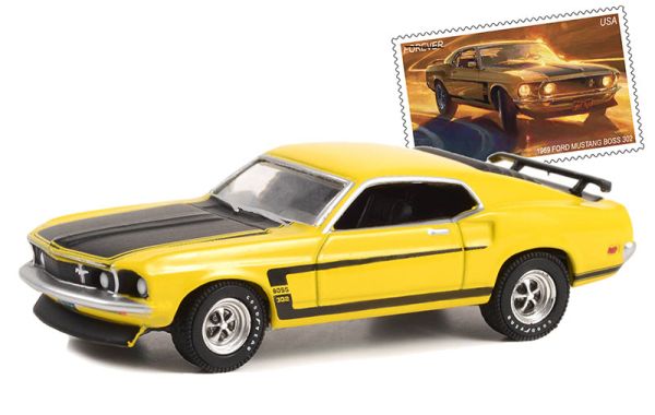 GREEN30373 - 1969 FORD Mustang Boss 302 SERVICIO POSTAL DE LOS ESTADOS UNIDOS en blister - 1