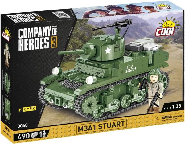 COB3048 - Tanque M3A1 STUART - 490 piezas - 1