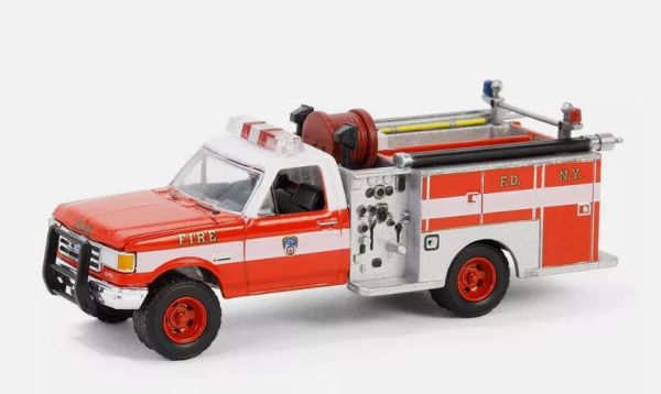 GREEN30502 - FORD F-350 1987 Departamento de Bomberos de Nueva York en blister - 1