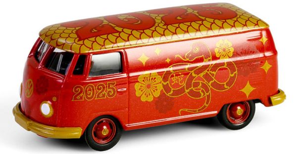 GREEN30531 - VOLKSWAGEN Type 2 Panel Van - Chinese Sign 2025 Snake Year en blister - 1