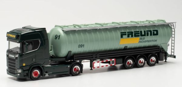 HER315166 - SCANIA CS 20 HD 4X2 con remolque de silo de 3 ejes SPEDITION FREUND - 1