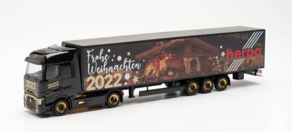 HER315470 - RENAULT T FACELIFT 4x2 con remolque de 3 ejes HERPA CHRISTMAS MODEL 2022 - 1