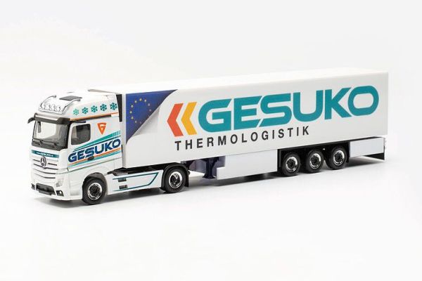 HER315951 - MERCEDES BENS 4x2 Actros G con remolque de 3 ejes GESUKO blanco - 1