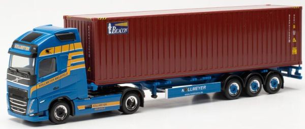 HER316279 - VOLVO 4x2 FH Gl con contenedor de 3 ejes KOLLMEYER/BEACON azul - 1