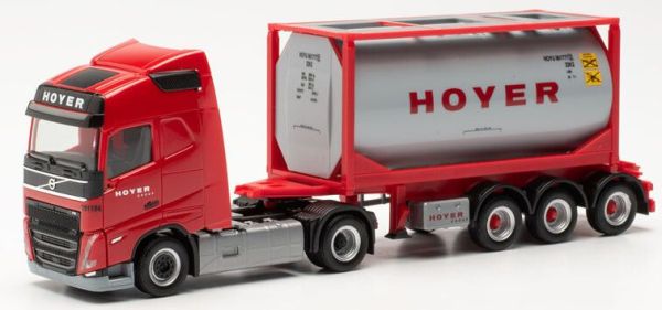 HER316316 - VOLVO 4x2 FH Gl con semirremolque portacisterna 3 ejes HOYER rojo - 1