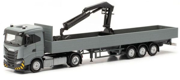 HER316415 - IVECO S-Way ND 4x2 con remolque y grúa de carga 3 Ejes gris - 1