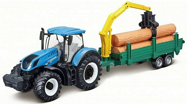 BUR31655 - NEW HOLLAND T7.315 con remolque forestal - 1